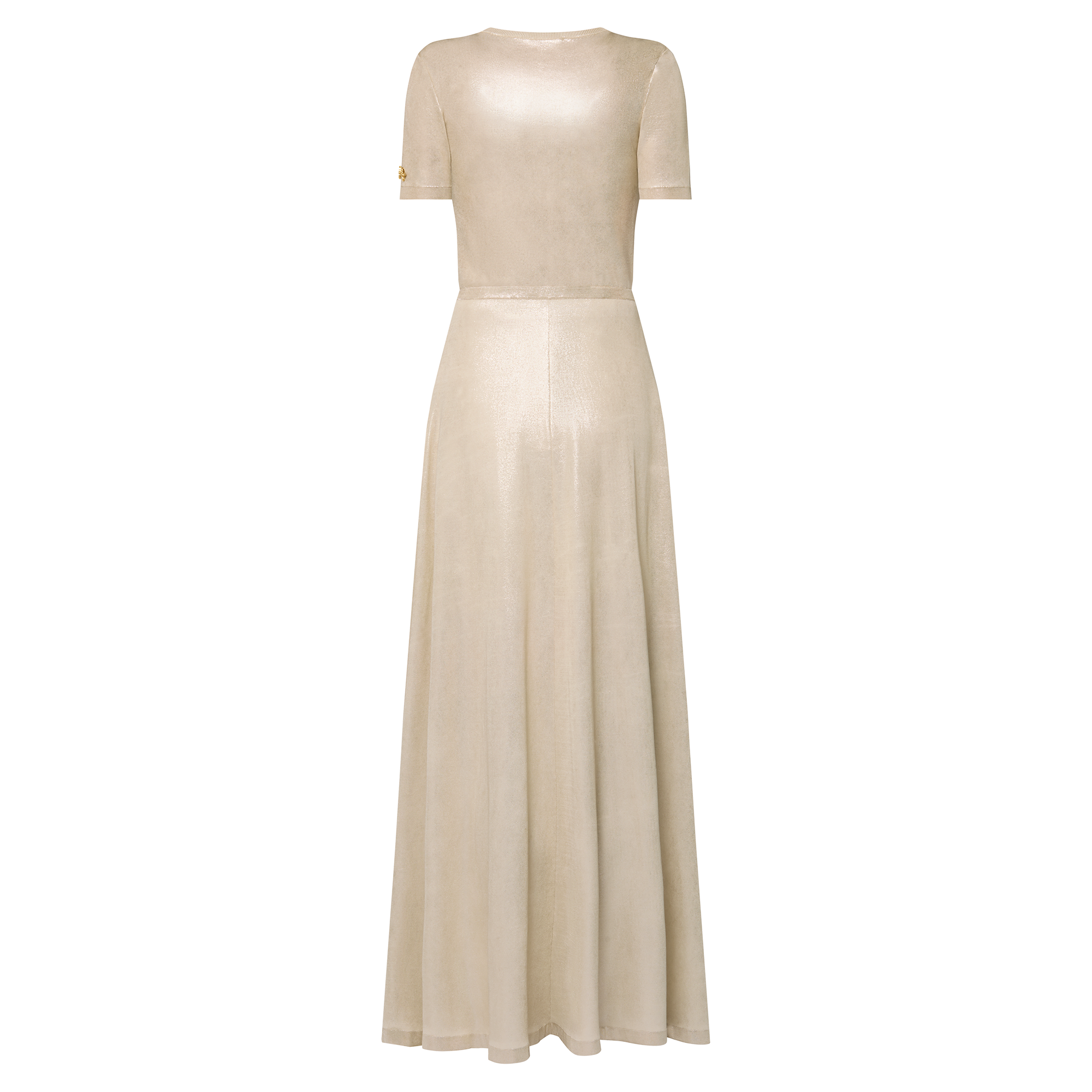  Metallic Silk Knit Dress  in Women