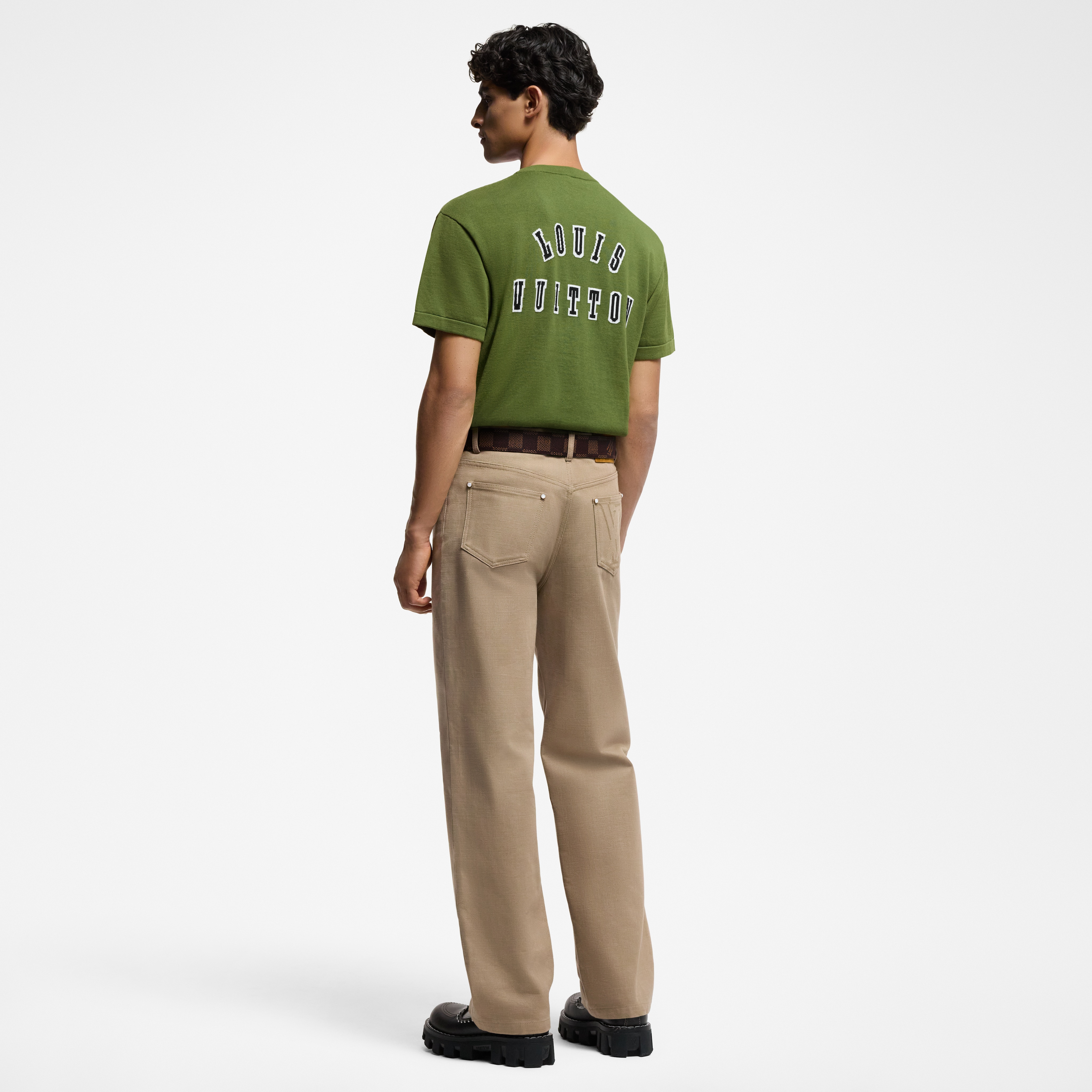  Short-Sleeved Cotton Crewneck  in Men