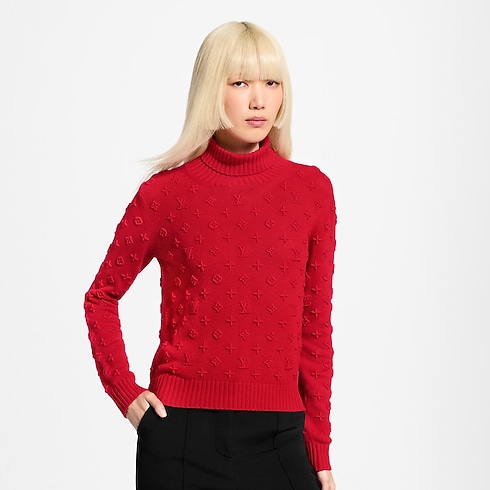 3D Monogram Turtleneck Pullover in Wanita's Pakaian Atasan dan Baju collections by Louis Vuitton (Perbesar produk)