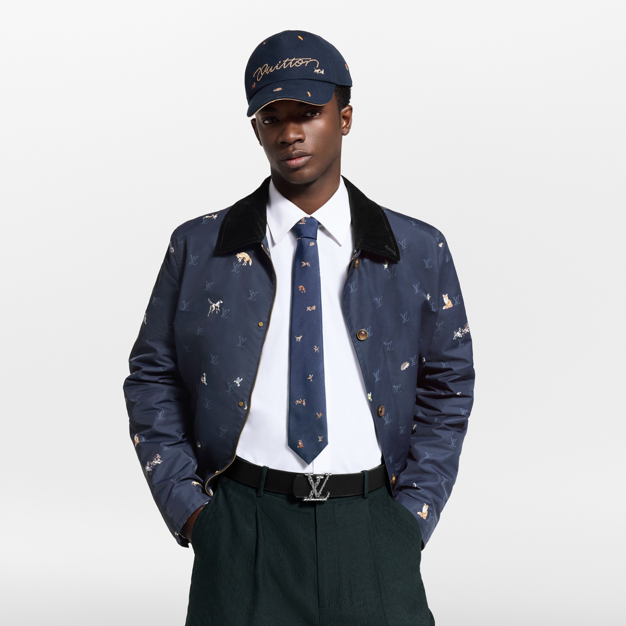 Animal Blason Tie S00 in Pria