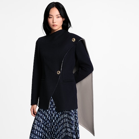 Asymmetrical Scarf Jacket in Wanita's Pakaian Mantel dan Jaket collections by Louis Vuitton (Perbesar produk)