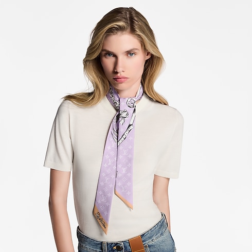 Blooming Monogram BB Bandeau . in Women's Accessories Silk Squares and Bandeaus collections by Louis Vuitton (Product zoom)