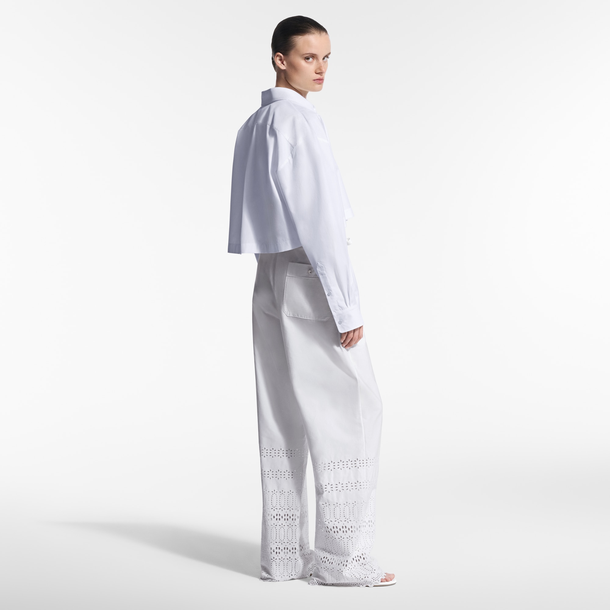 Broderie LV Cropped Shirt   in Women