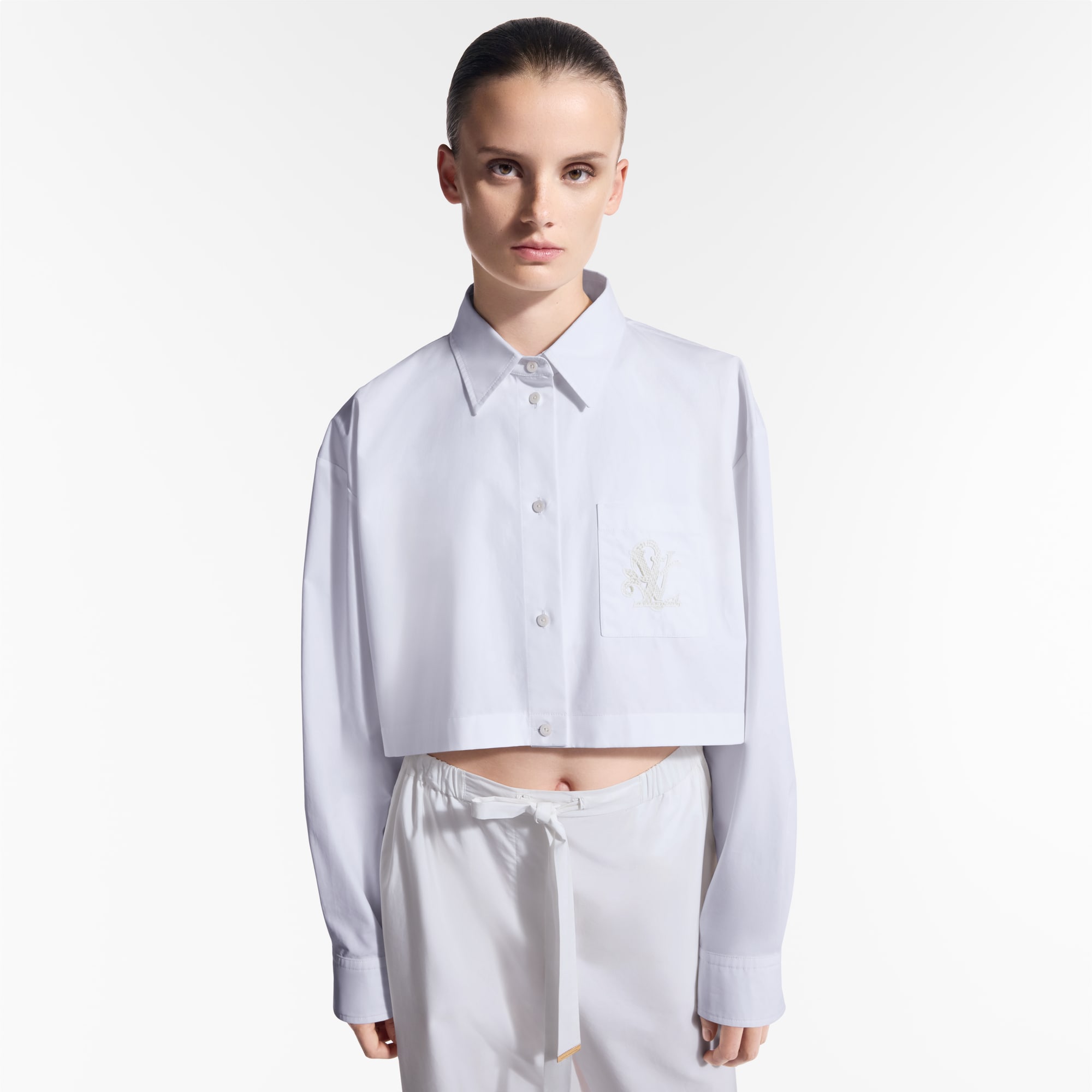 Broderie LV Cropped Shirt   in Women