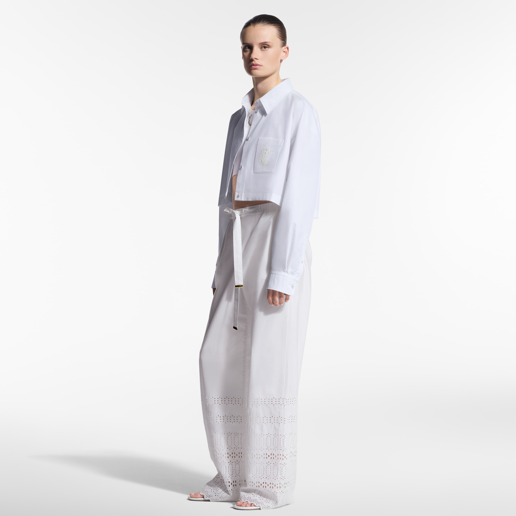 Broderie LV Cropped Shirt   in Women