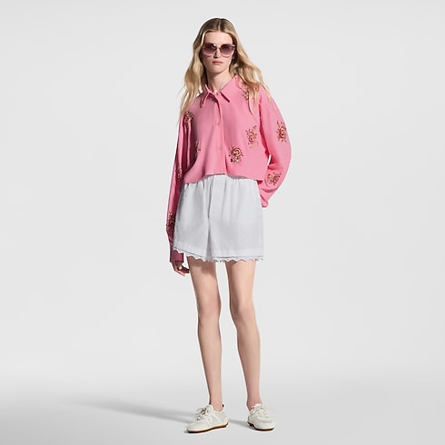 Broderie Trim Shorts in Wanita's Pakaian Rok dan Celana Pendek collections by Louis Vuitton (Perbesar produk)