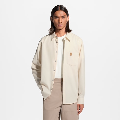 Cashmere Cotton Long-Sleeved Flannel Shirt in Pria's Pakaian Semua Koleksi collections by Louis Vuitton (Perbesar produk)