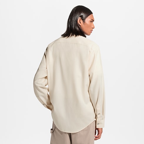 Cashmere Cotton Long-Sleeved Flannel Shirt in Pria's Pakaian Semua Koleksi collections by Louis Vuitton (Perbesar produk)