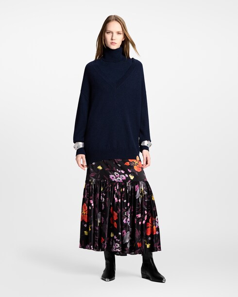 カシミヤ ダブルネックプルオーバー ウィメンズ ウェア(洋服)