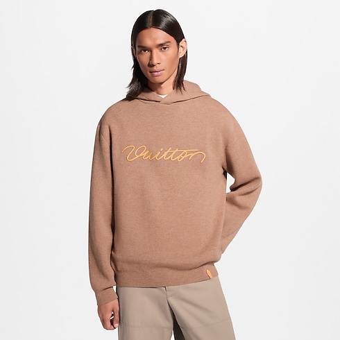 Cashmere Hoodie With Vvn Signature in Men's Ready-to-Wear Knitwear and Sweatshirts collections by Louis Vuitton (Product zoom)