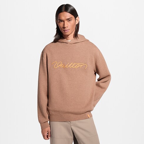Cashmere Hoodie With Vvn Signature in Pria's Pakaian Rajutan dan Sweatshirt collections by Louis Vuitton (Perbesar produk)