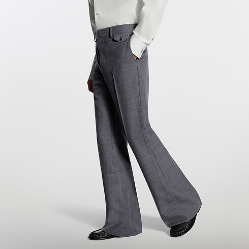 Check Tailored Flared Pants in Pria's Pakaian Celana collections by Louis Vuitton (Perbesar produk)