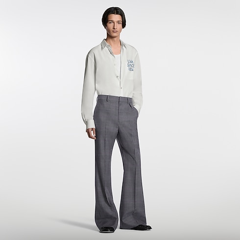 Check Tailored Flared Pants in Pria's Pakaian Celana collections by Louis Vuitton (Perbesar produk)