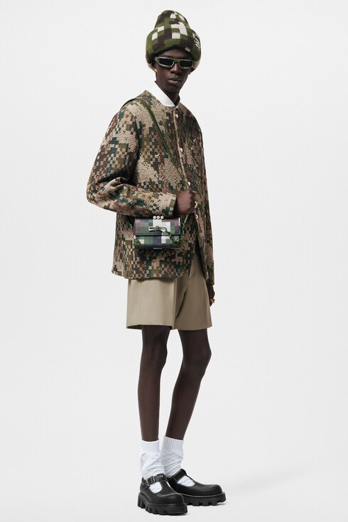 シックカラーレスカシミヤプレンドダミエツイード メンズ Discontinued Product