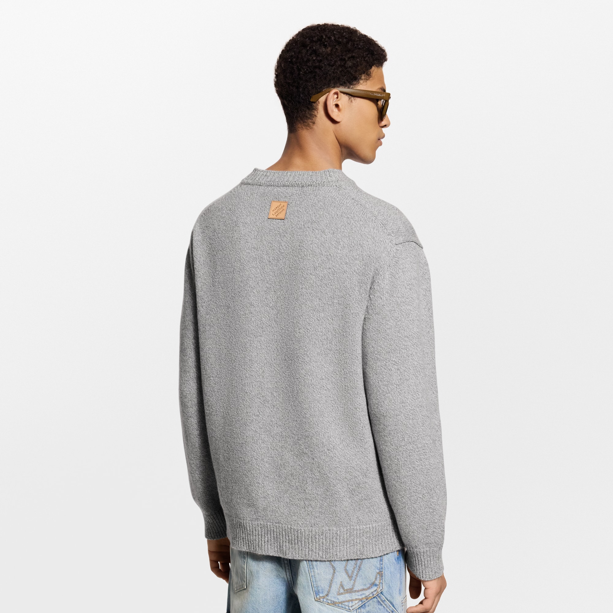 Chunky Wool-Cashmere Crewneck  in Pria