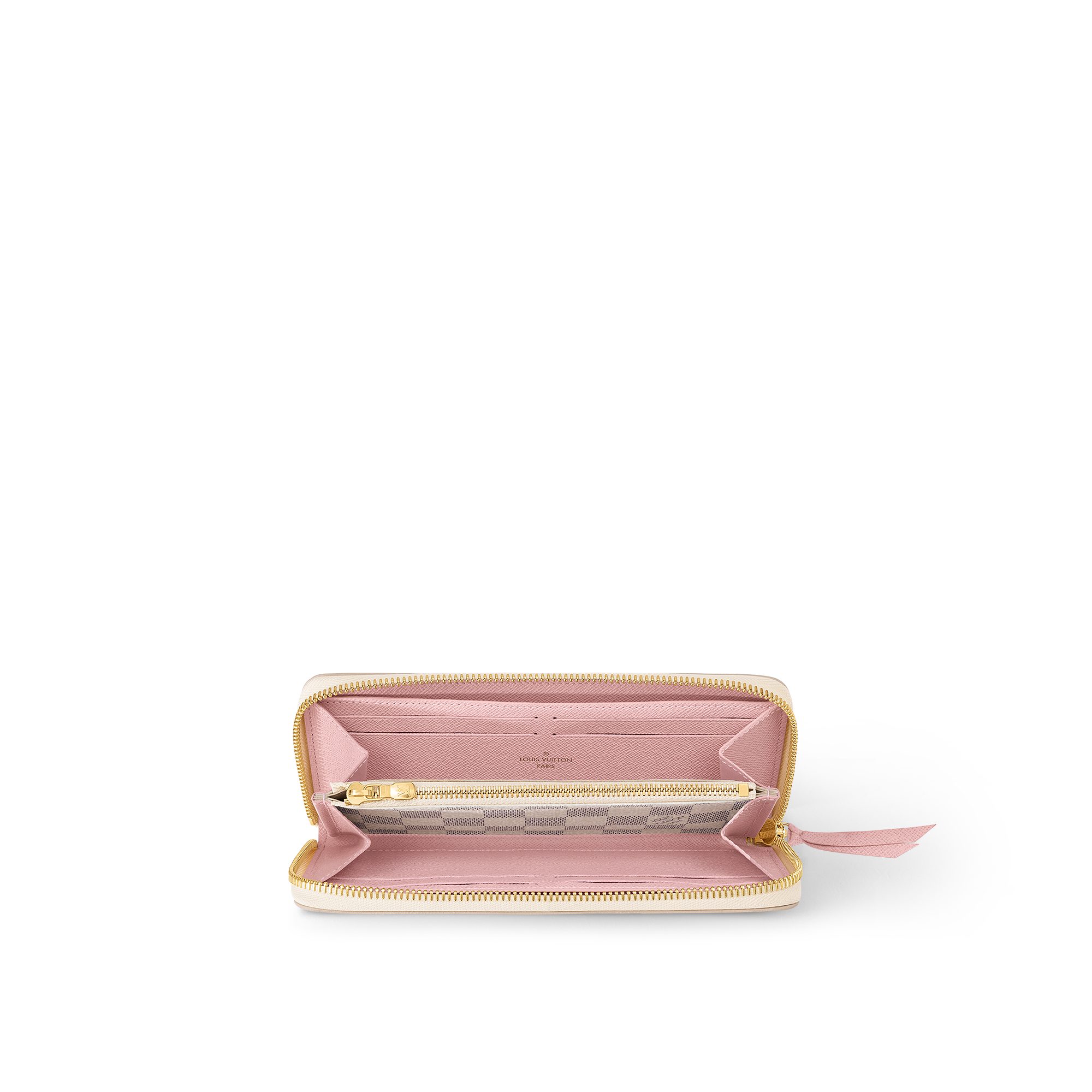 Clémence Wallet Damier Azur Canvas in Wanita