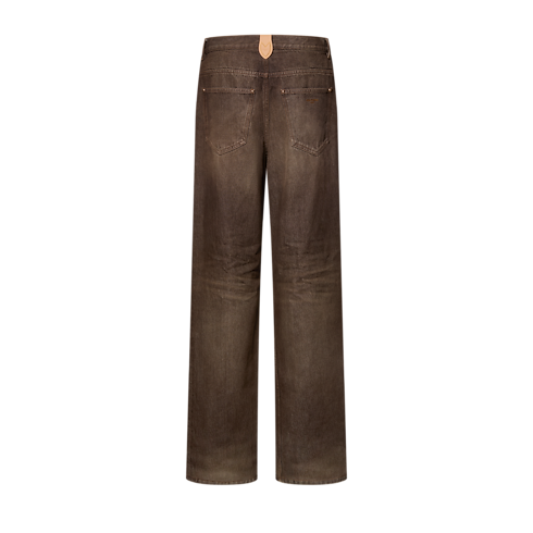 Coffee Indigo Denim Skate Pants in Pria's Pakaian Denim collections by Louis Vuitton (Perbesar produk)