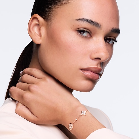 Color Blossom BB Star and Sun Multi-Motif Bracelet, Pink Gold, White Mother-of-Pearl and Diamonds in Jewelry's Categories Bracelets collections by Louis Vuitton (Product zoom)