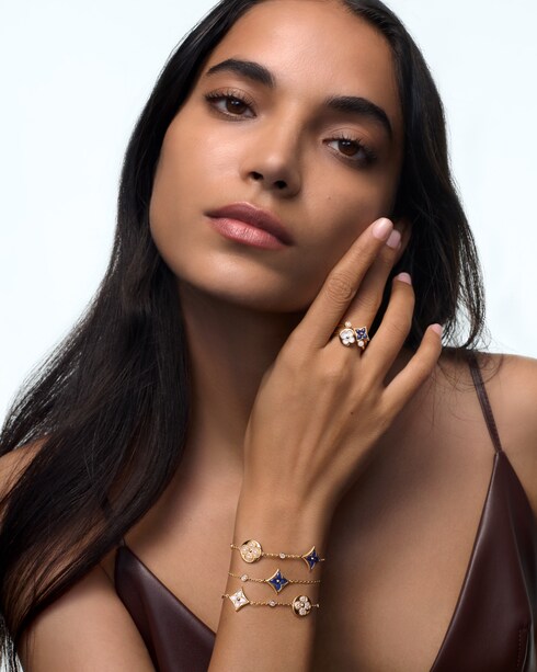 Color Blossom BB Star and Sun Multi-Motif Bracelet, Yellow Gold, Sodalite and Diamonds in Jewellery's Categories Bracelets collections by Louis Vuitton