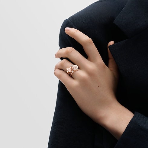 Color Blossom Mini Sun Ring, Pink Gold and Diamonds in Perhiasan's Kategori Semua Koleksi collections by Louis Vuitton (Perbesar produk)