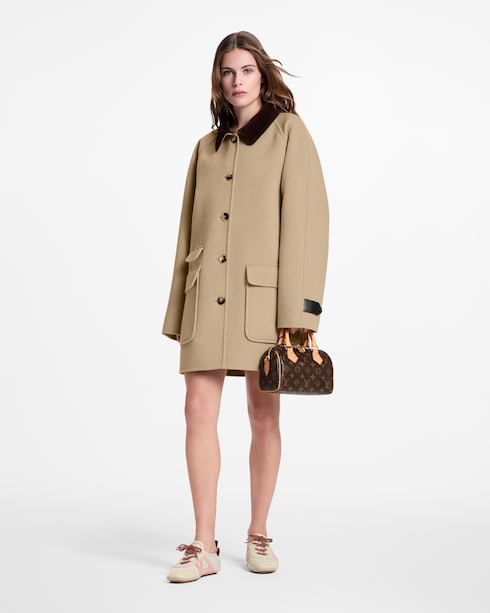 コントラストカラーボタンアップコート ウィメンズ ウェア(洋服)