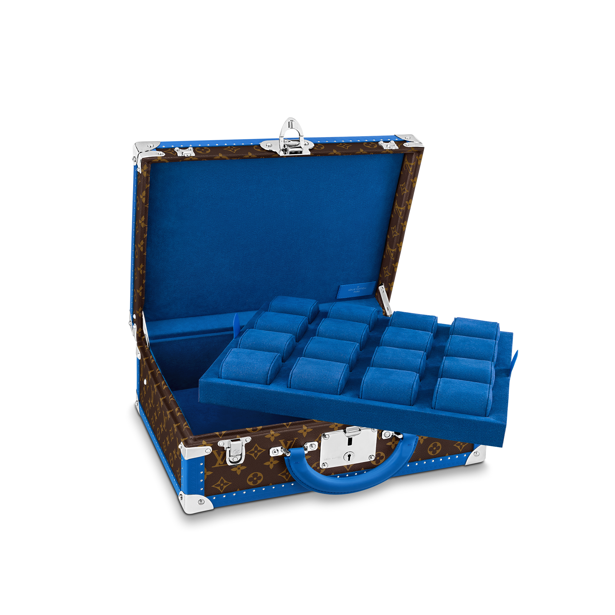 Cotteville 16 Montres Macassar Bleu Monogram Macassar in Trunks, Travel and Home