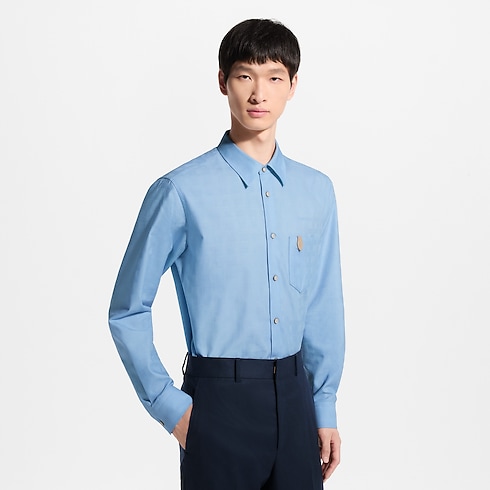 Cotton Cashmere Long-Sleeved Jacquard Shirt in Pria's Pakaian Semua Koleksi collections by Louis Vuitton (Perbesar produk)