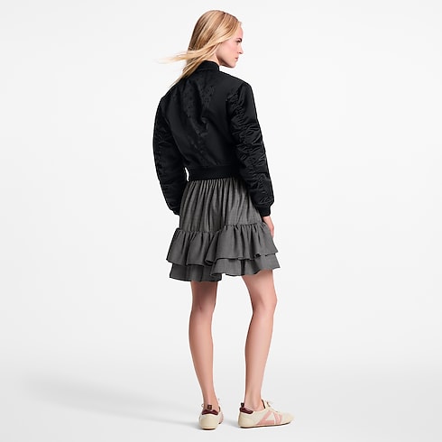 Cropped Ruched-Sleeve Bomber Jacket in Wanita's Pakaian Mantel dan Jaket collections by Louis Vuitton (Perbesar produk)