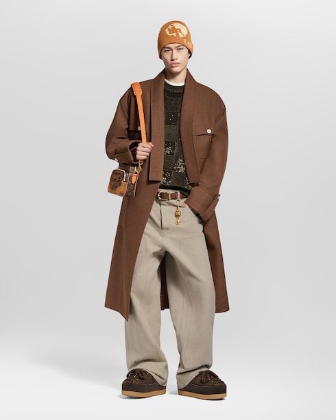 Damier Embroidered Long-Sleeved Crewneck  in Men's Ready-to-Wear All Ready-to-Wear collections by Louis Vuitton