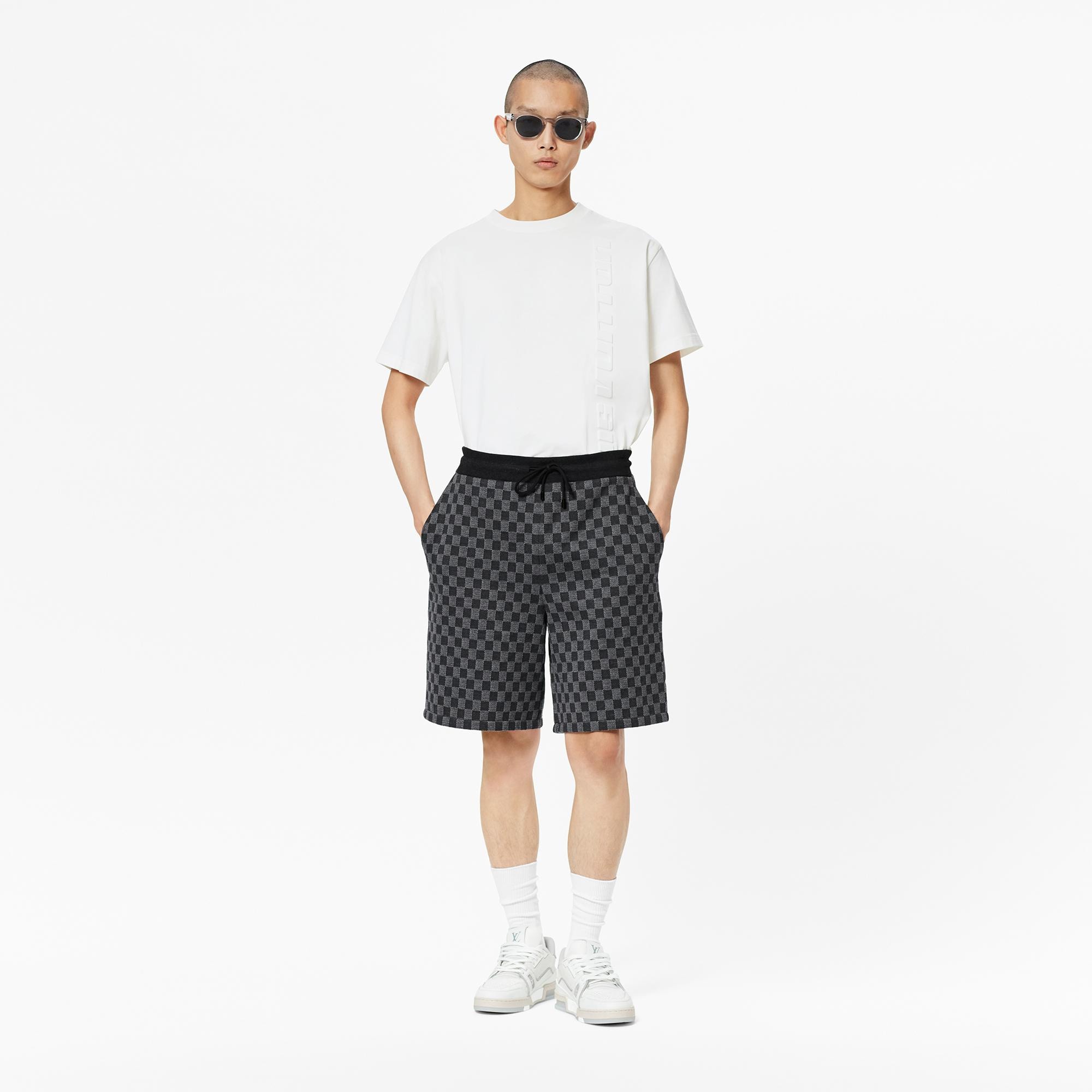 Damier Jacquard Shorts  in Pria