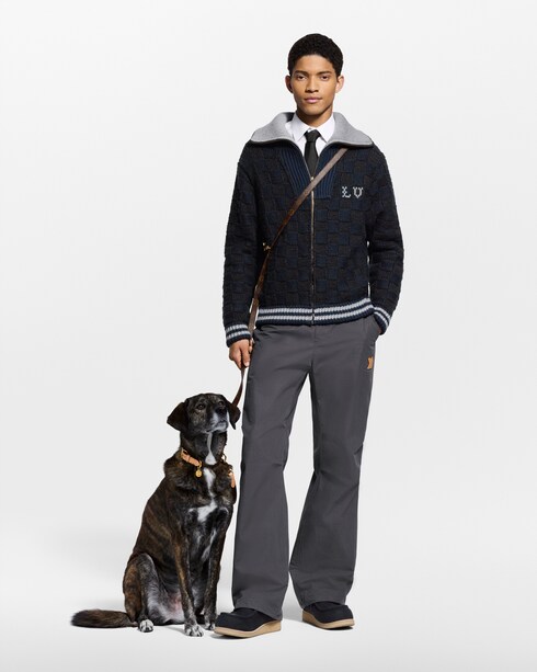 Damier Knit Blouson in Pria's Pakaian Semua Koleksi collections by Louis Vuitton