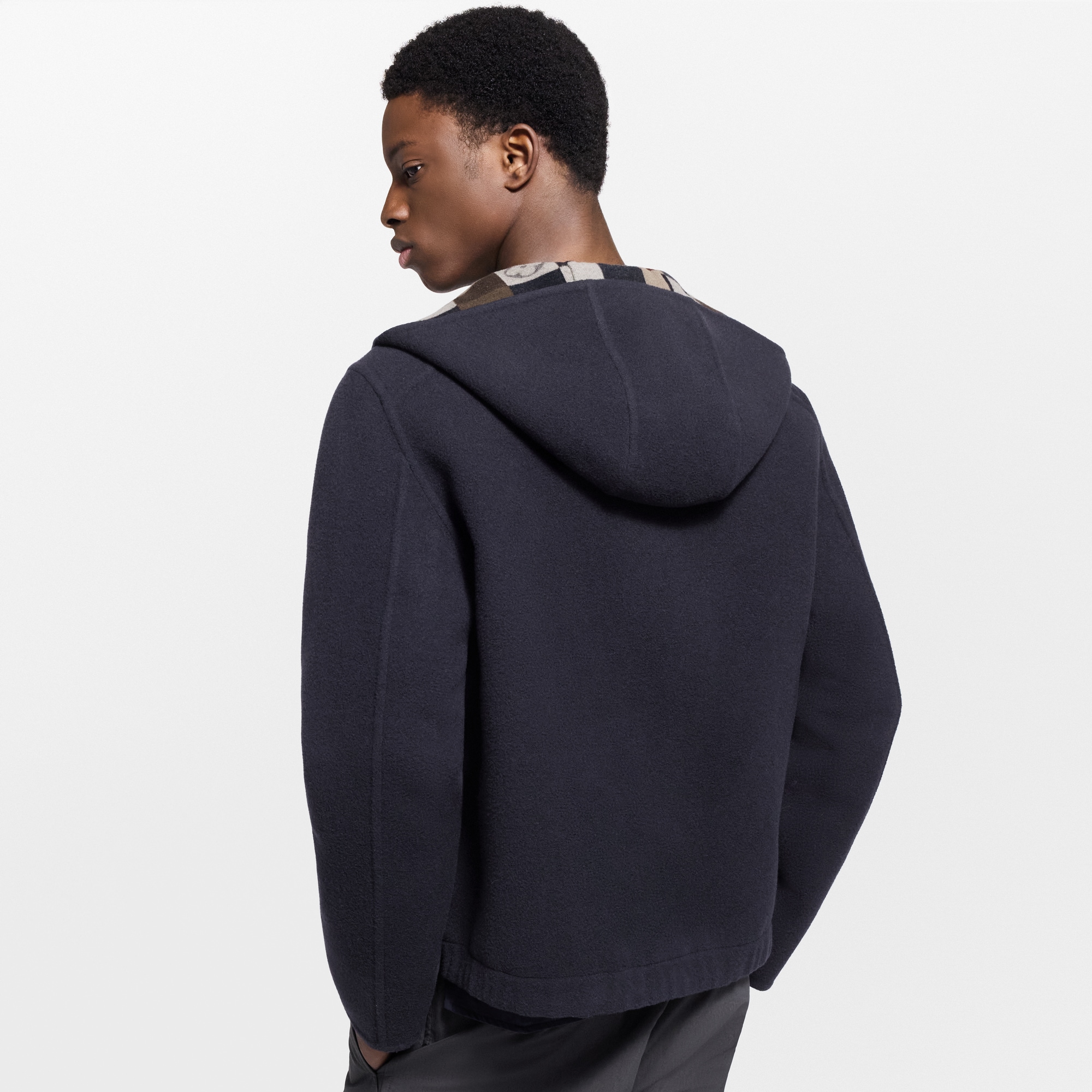 Damier Reversible Hooded Blouson  in Pria