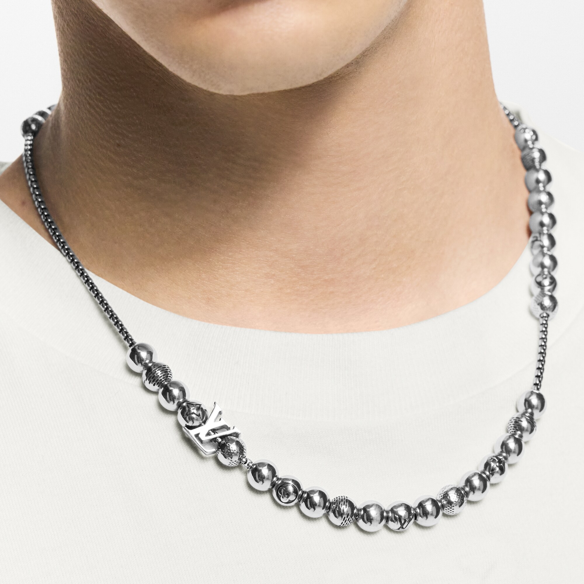 Damier Staples Ball Necklace
 S00 in Pria