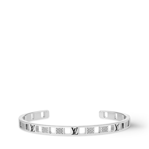 Damier Staples Cut Out Cuff . in Men's Fashion Jewelry Bracelets collections by Louis Vuitton (Product zoom)