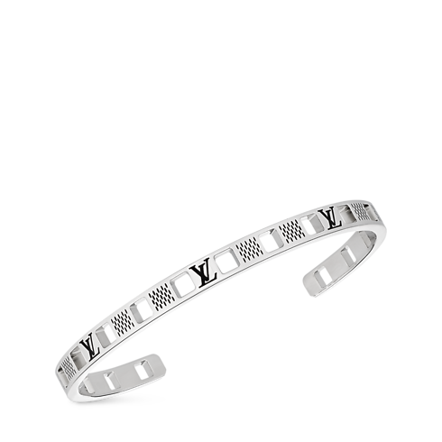 Damier Staples Cut Out Cuff . in Men's Fashion Jewelry Bracelets collections by Louis Vuitton (Product zoom)