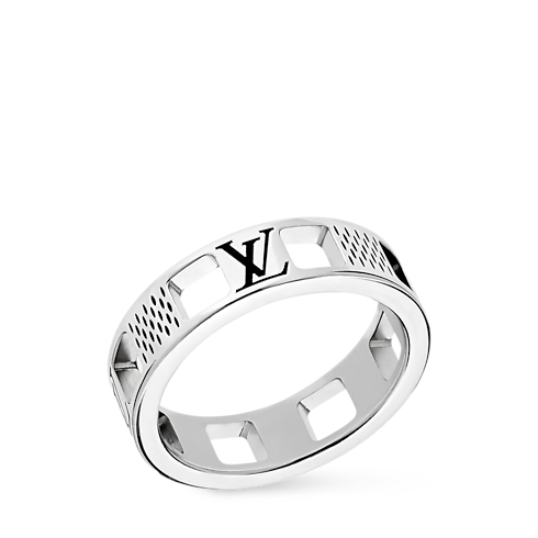 Damier Staples Cut Out Ring . in Men's Fashion Jewelry Rings collections by Louis Vuitton (Product zoom)