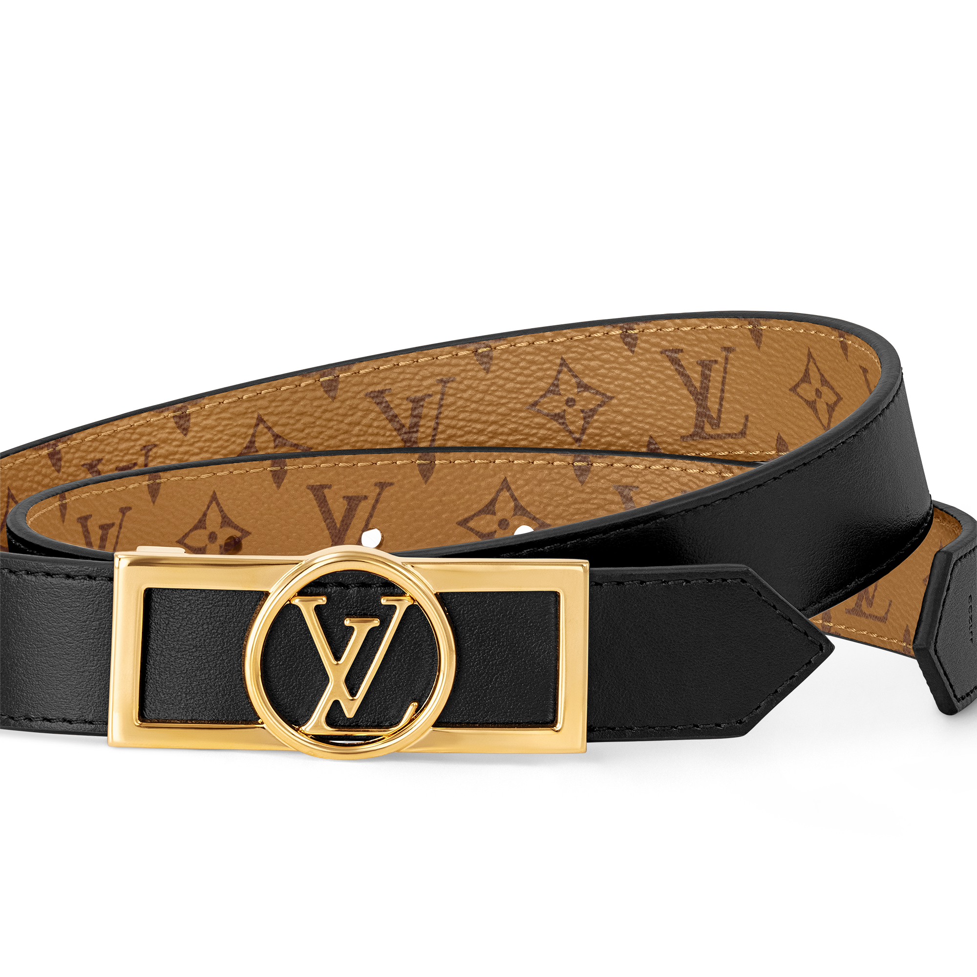 Dauphine 25mm Reversible Belt Other Monogram Canvas in Wanita