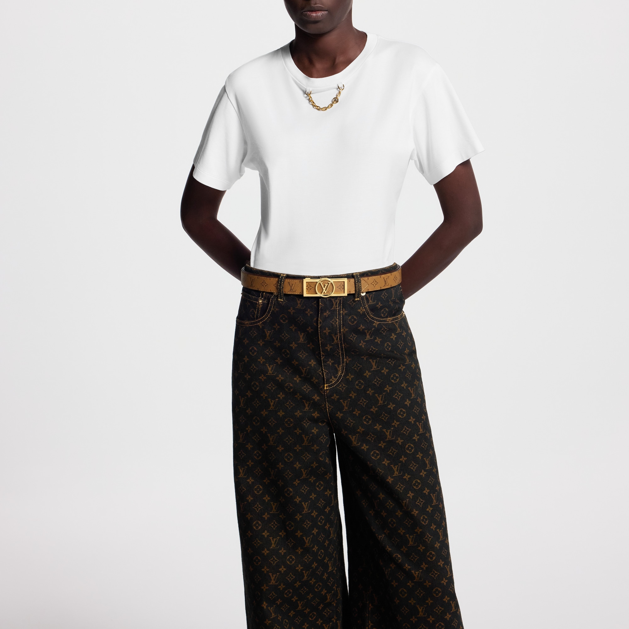 Dauphine 25mm Reversible Belt Other Monogram Canvas in Wanita