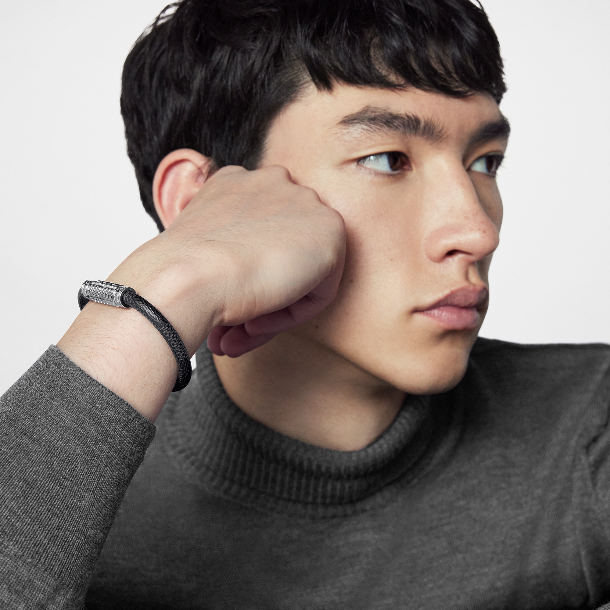 Digit Bracelet Damier Graphite in Pria