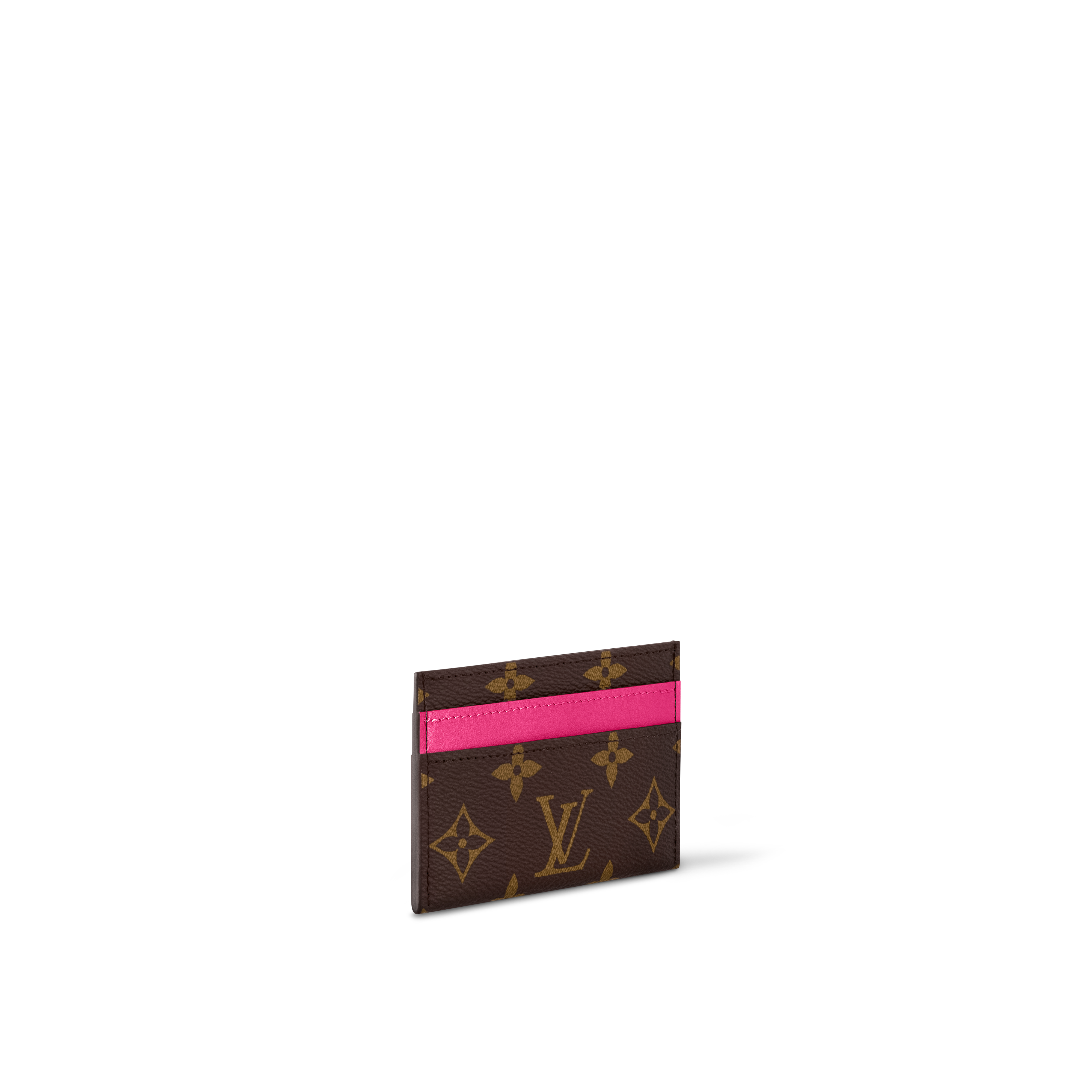 Double Card Holder Monogram Macassar Canvas in Wanita