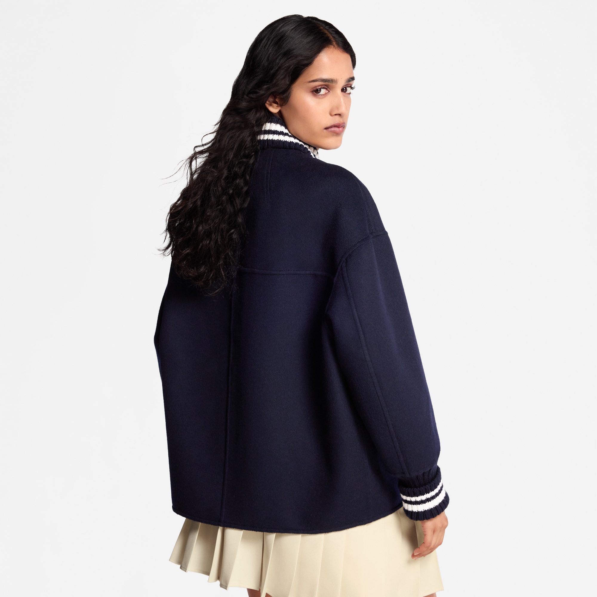 Double Face Varsity Jacket  in Wanita