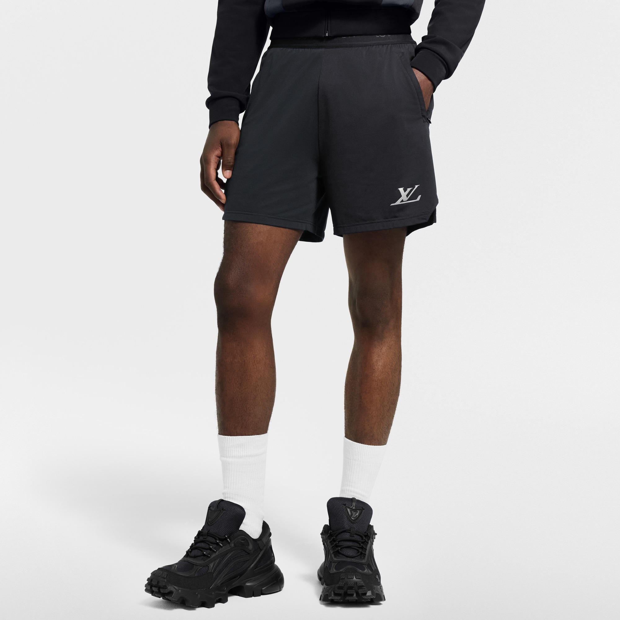 Double Layer Running Shorts  in Pria