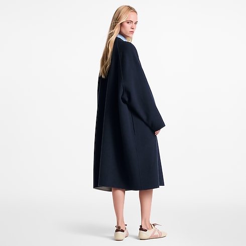 Drape Front Long Coat in Wanita's Pakaian Mantel dan Jaket collections by Louis Vuitton (Perbesar produk)