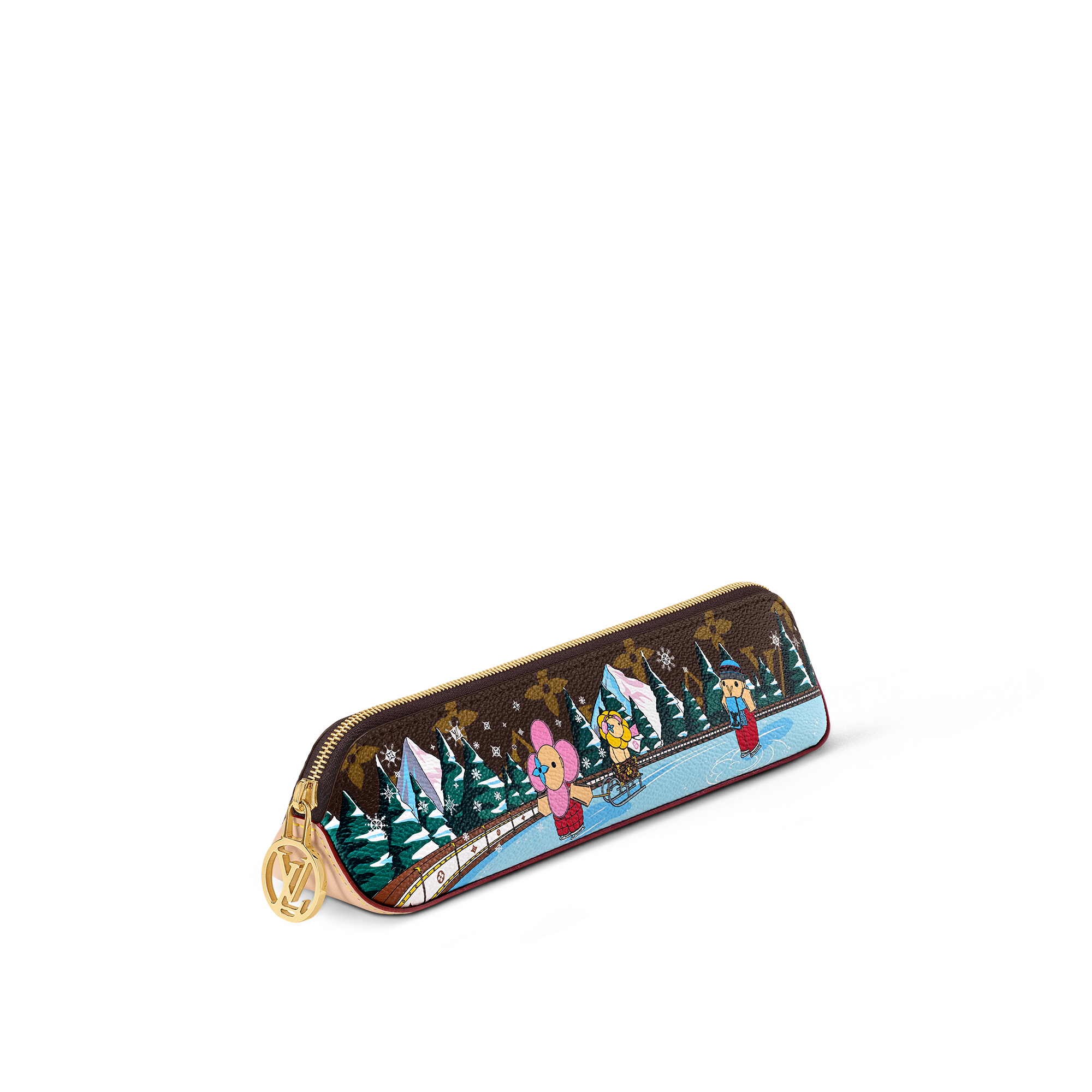 Elizabeth Pencil Pouch Ice Skating Xmas  in Trunks, Travel and Home