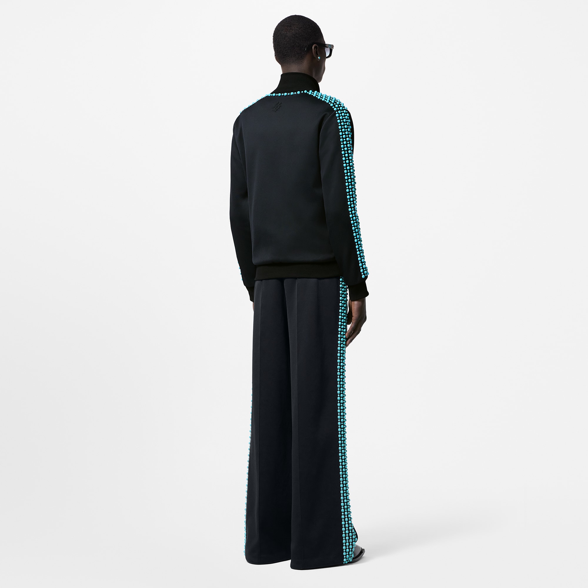 Embellished Cotton Track Pants  in Pria