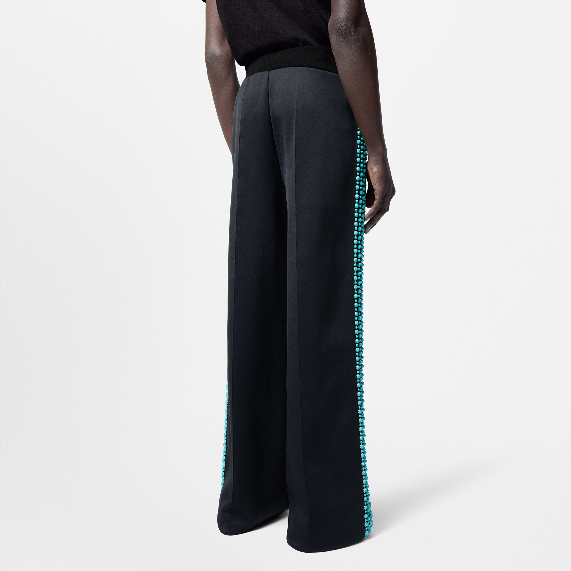 Embellished Cotton Track Pants  in Pria