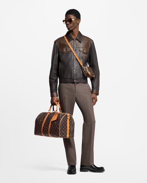 Embellished Leather Trucker Jacket in Men's Ready-to-Wear Outerwear and Coats collections by Louis Vuitton