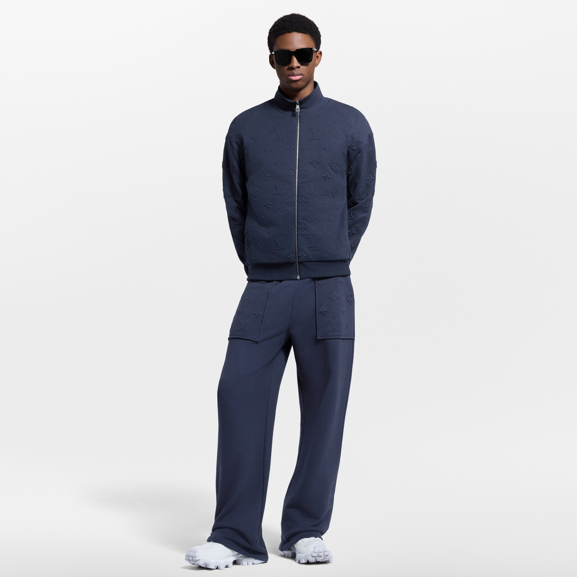 Embossed Signature Detail Pants  in Pria