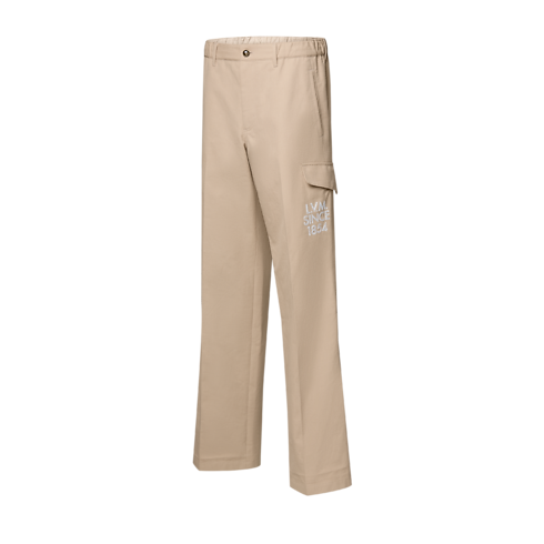 Embroidered Cotton Cargo Pants in Pria's Pakaian Celana collections by Louis Vuitton (Perbesar produk)
