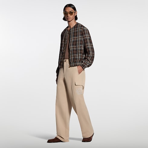 Embroidered Cotton Cargo Pants in Pria's Pakaian Celana collections by Louis Vuitton (Perbesar produk)